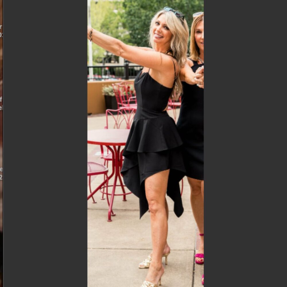 i:na Gorgeous Assymetrical Black Dress.